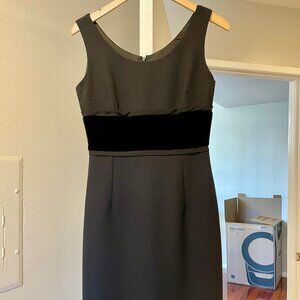 Dolce & Gabbana D&G Black Wool and Velvet Shift Dress